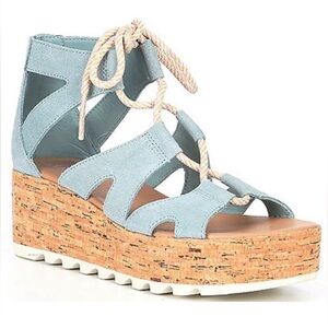 Sorel Cameron Flatform Lace Wedge Sandal 8